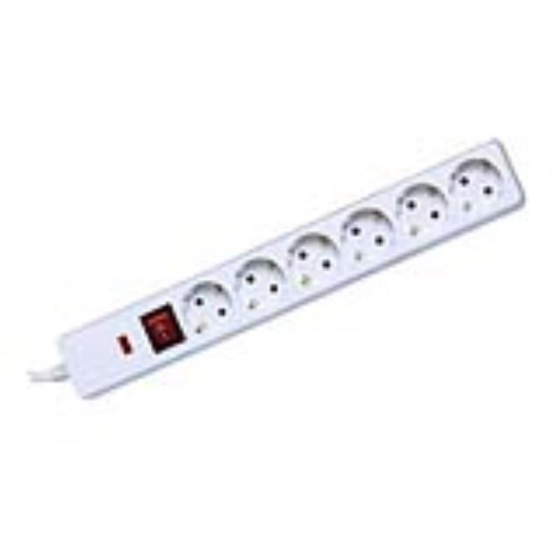 Túlfeszültségvédett Hálózati aljzat 6-es Kapcsolól