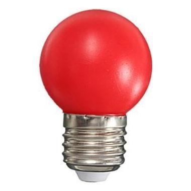 LED izzó Gömb E27 1W Piros