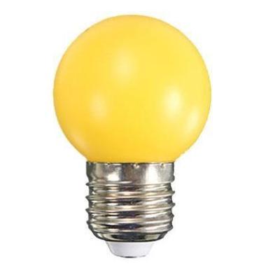 LED izzó Gömb E27 1W Sárga