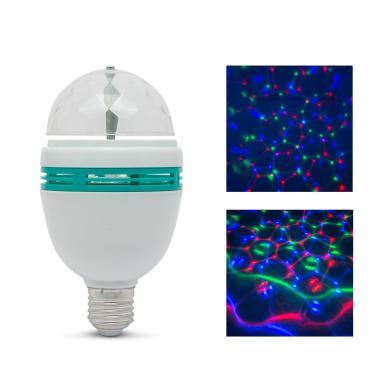 LED Diszkólámpa 3x1W E27 forgó búrás